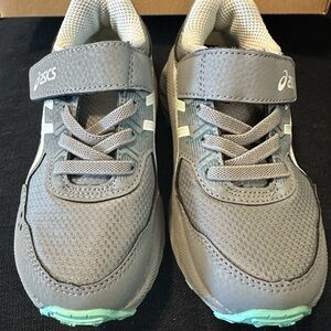 Asics Kids' Gray and Mint Sneakers
